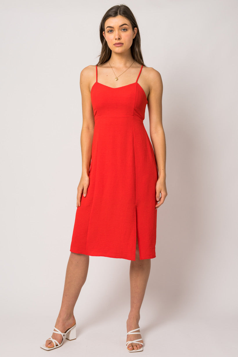 Thin Strap Tie Back Dress