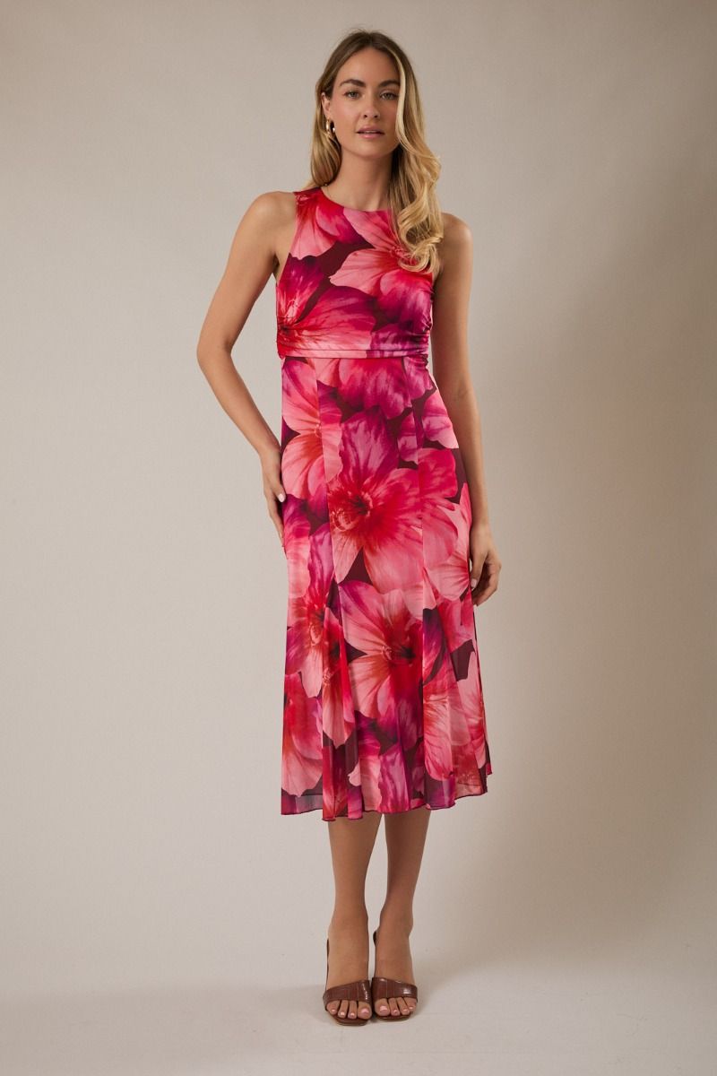 Ruched Waist Sleeveless Dress
