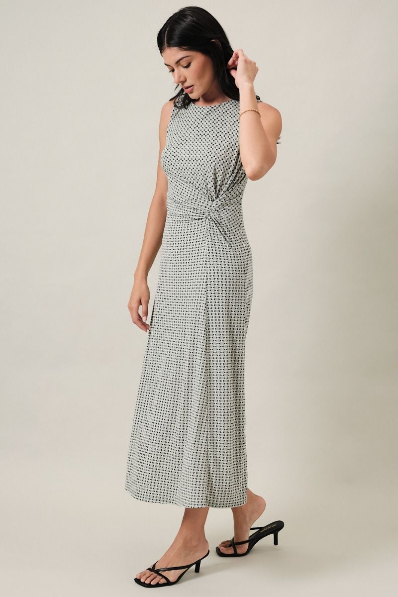 Geo Print Midi Dress