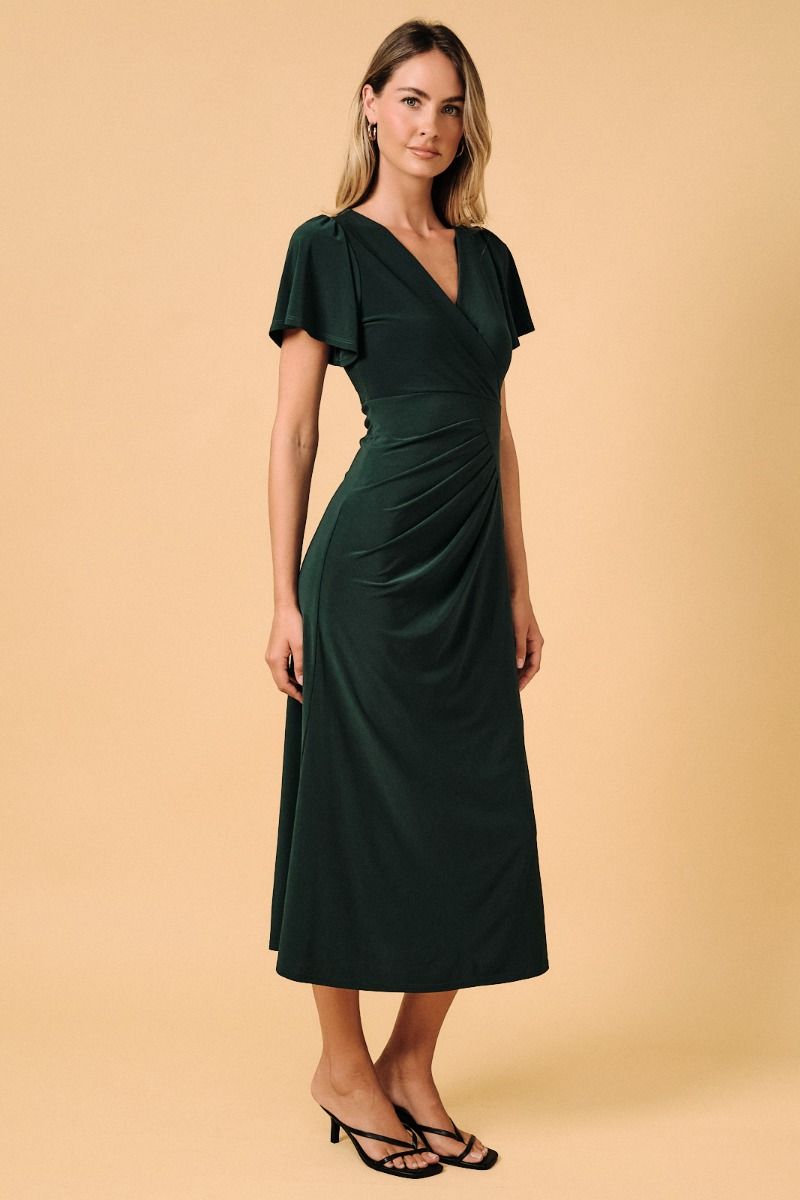 Wrap-Style Neckline Dress