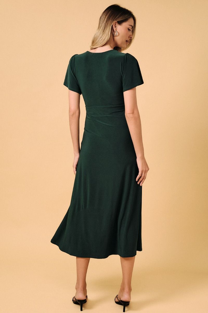 Wrap-Style Neckline Dress