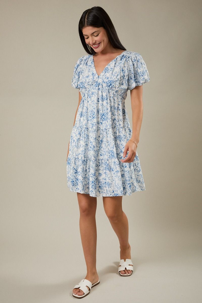 Cut Out Back Floral Dress