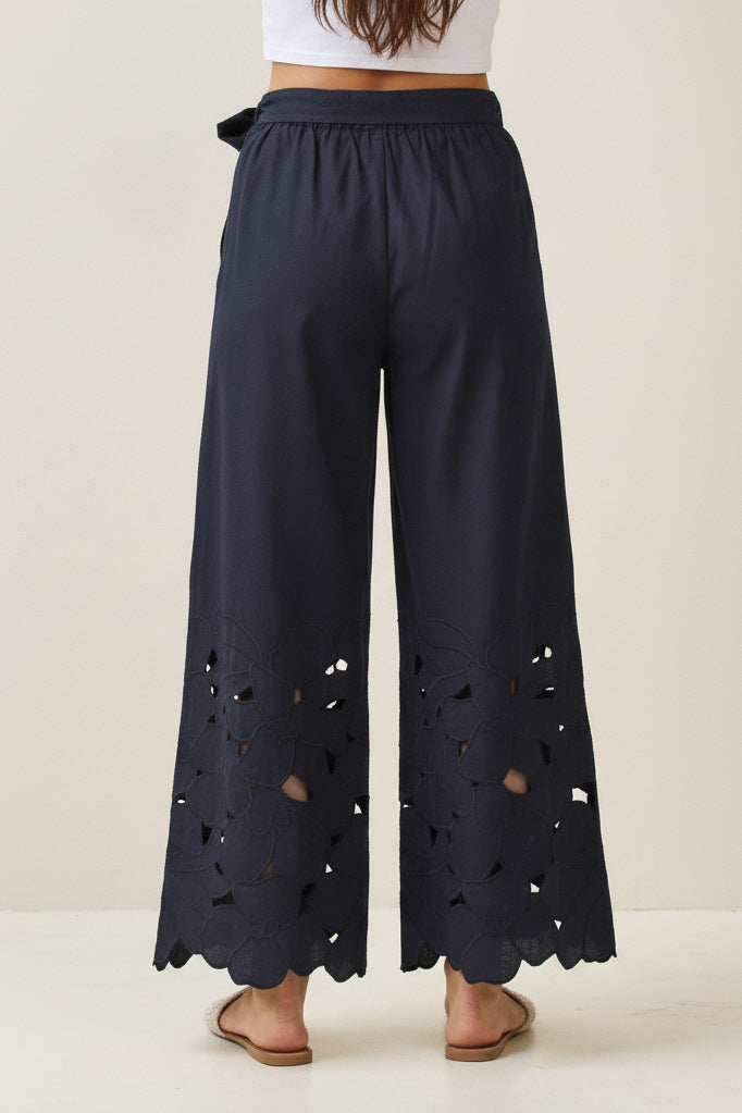 Floral Cutout Pants