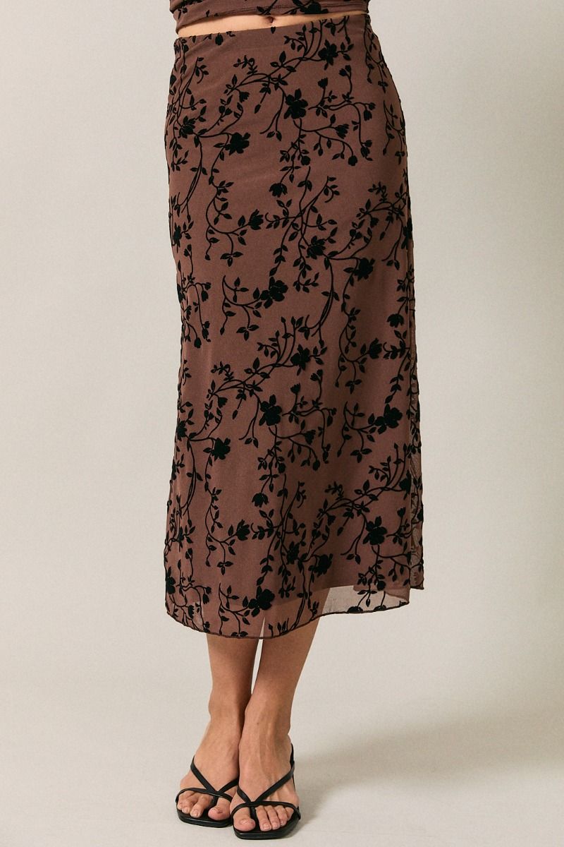 Velvet Midi Skirt
