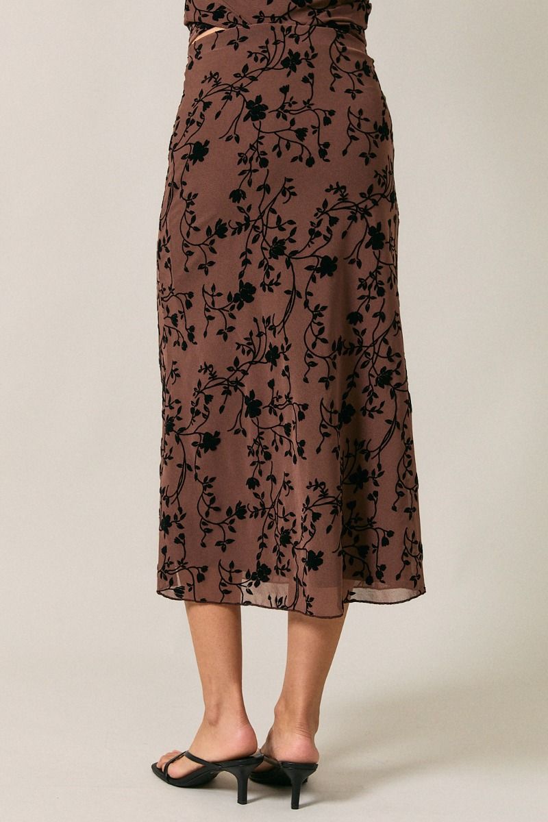 Velvet Midi Skirt