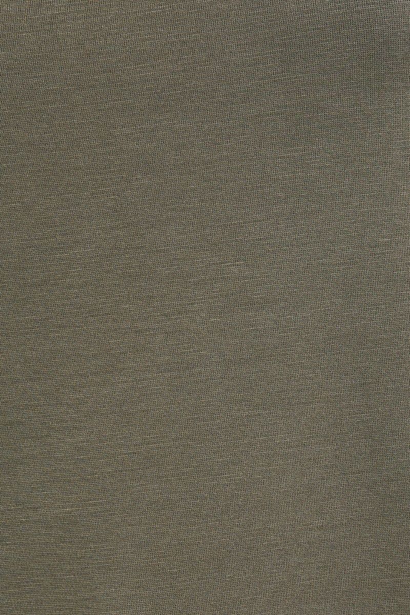 Round Neck Olive Top