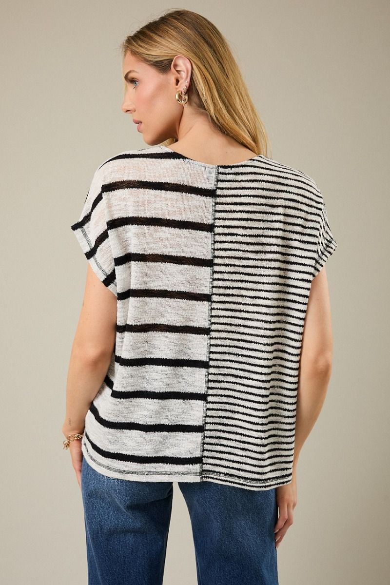 Multi Stripe Colorblock Top