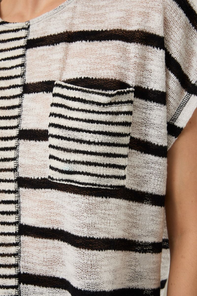 Multi Stripe Colorblock Top