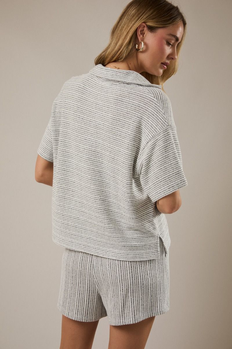 Striped Top and Bottom Set