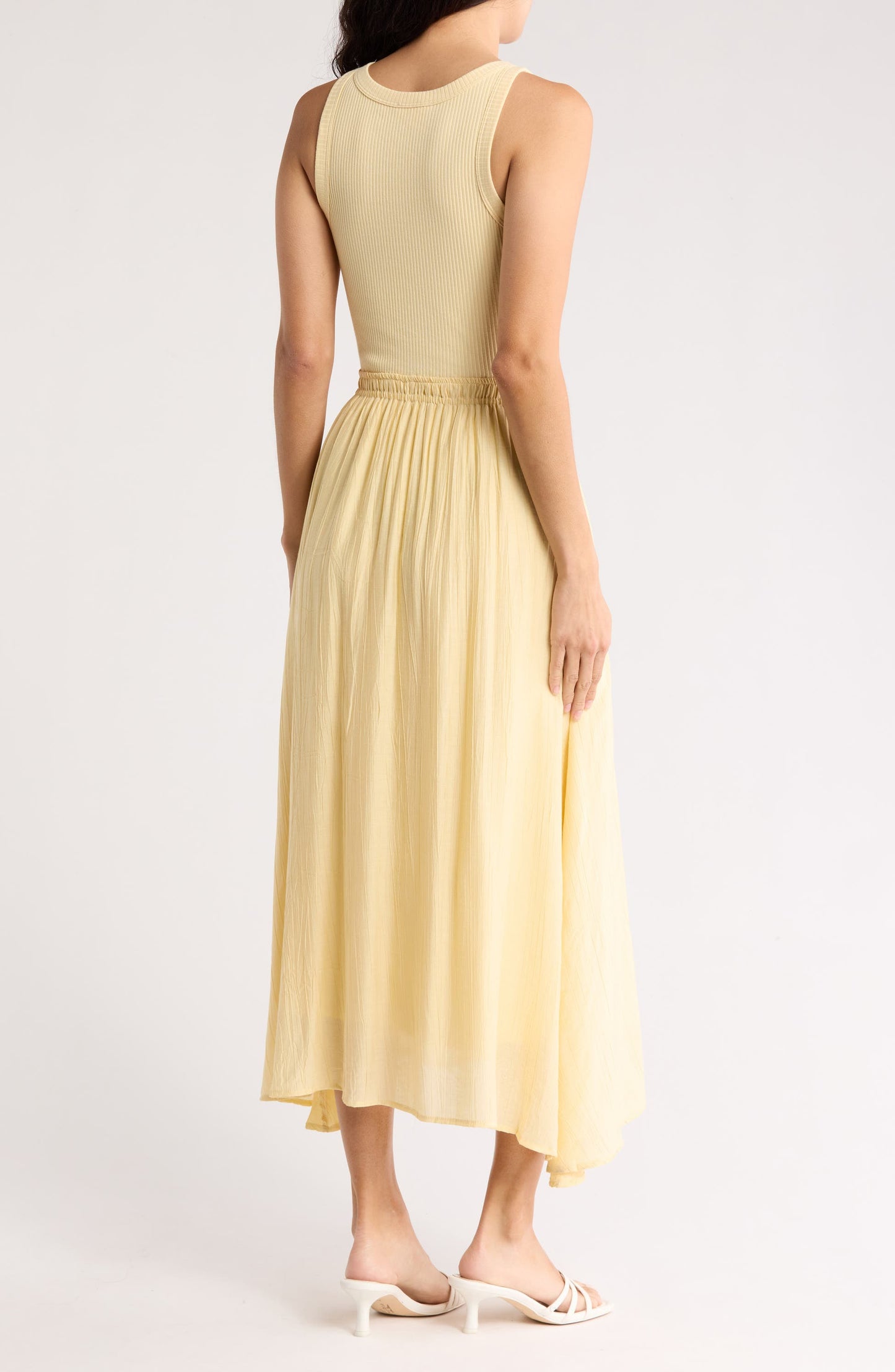 Mixed Media Midi Dress