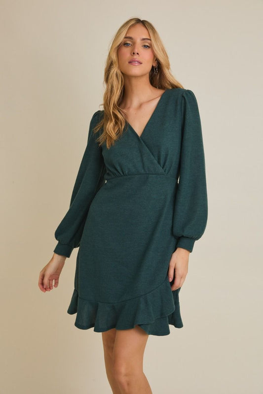 Long Sleeve Ruffle Dress