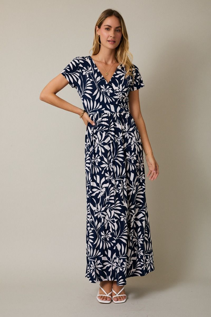 Cap Sleeve Wrap Dress