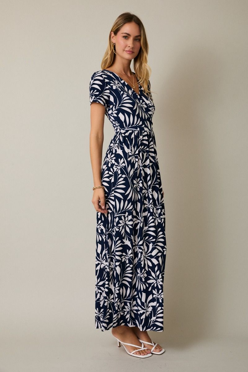 Cap Sleeve Wrap Dress