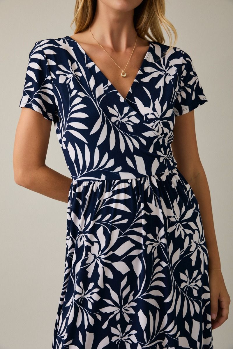 Cap Sleeve Wrap Dress