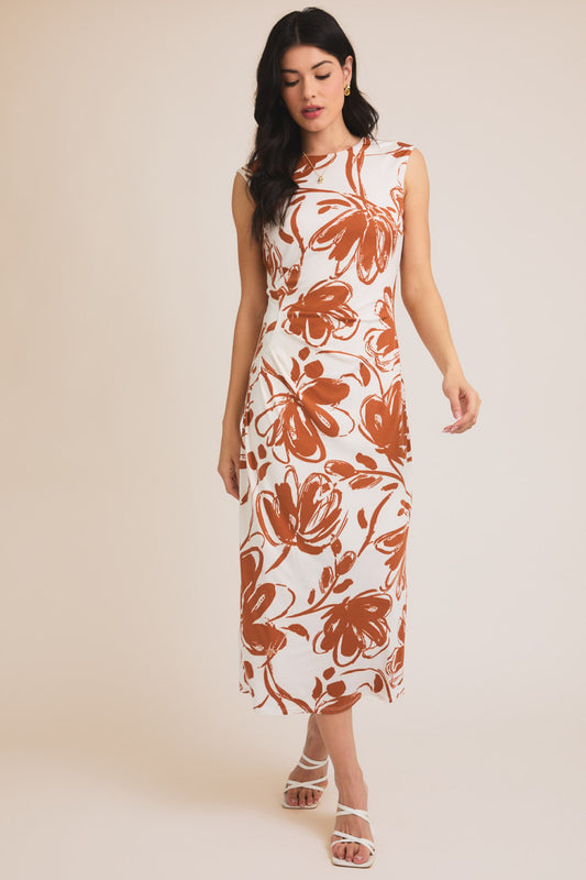 Cut Out Floral Dress