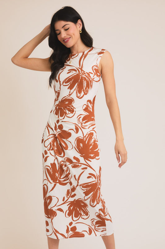 Cut Out Floral Dress