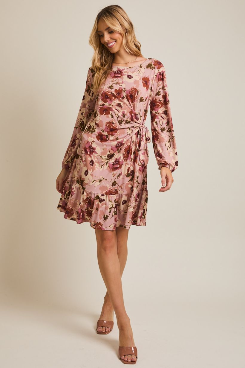 Side Tie Mini Dress
