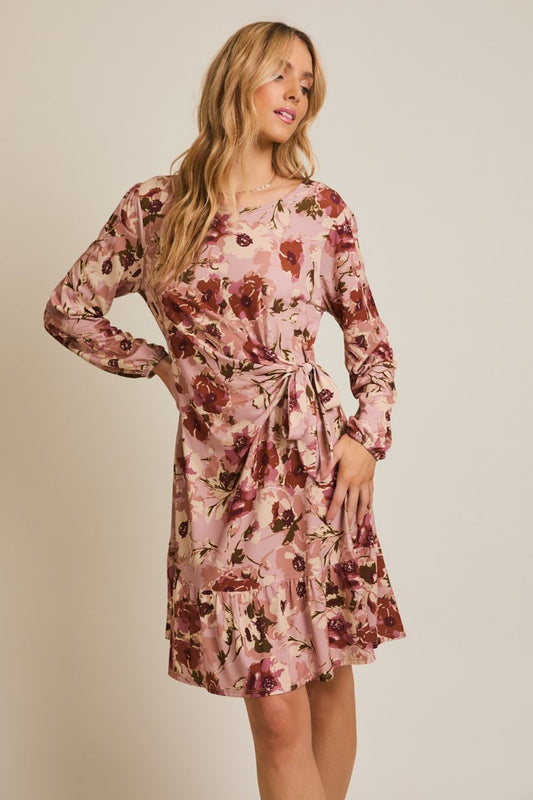 Side Tie Mini Dress