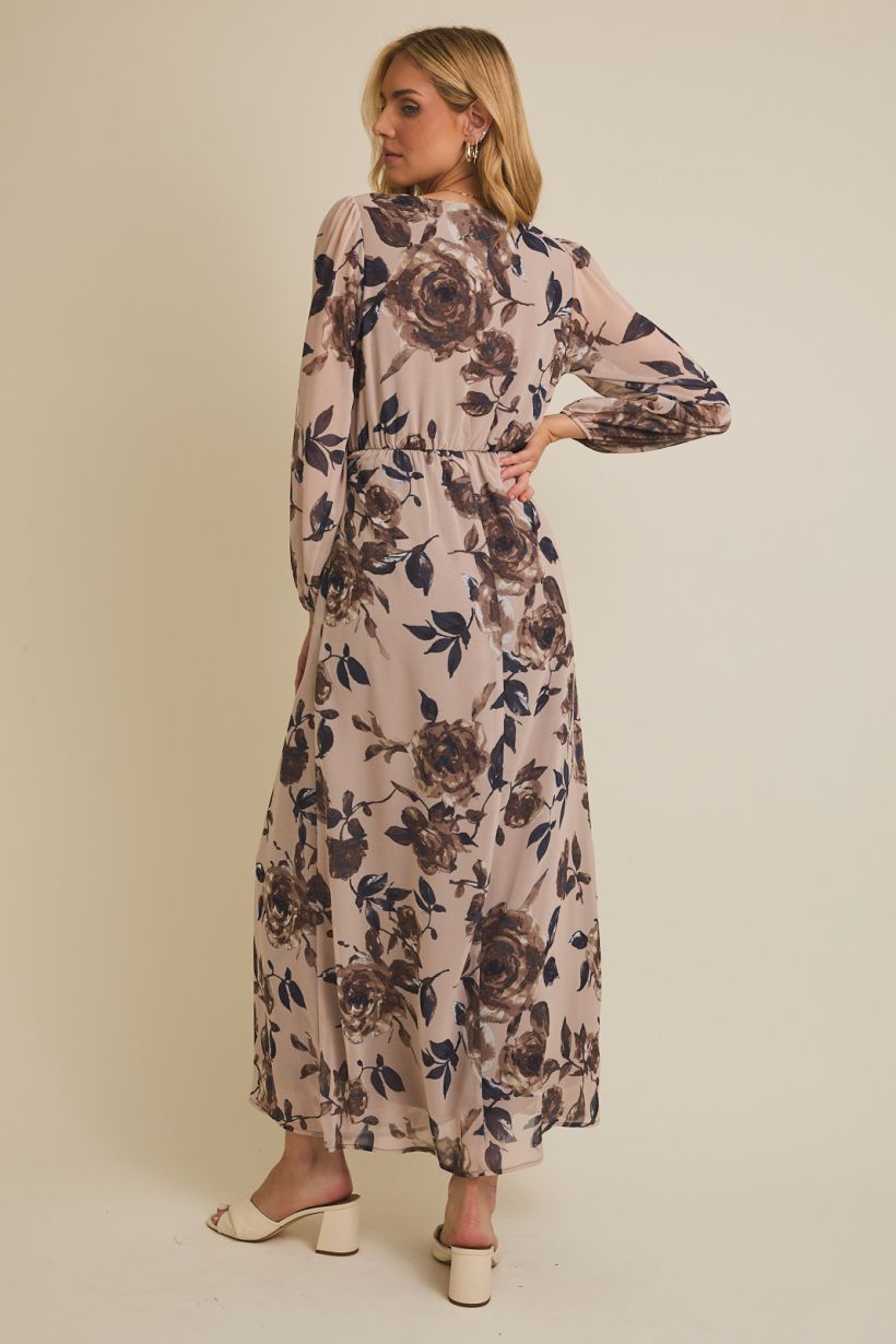 Long Sleeve Floral Maxi Dress