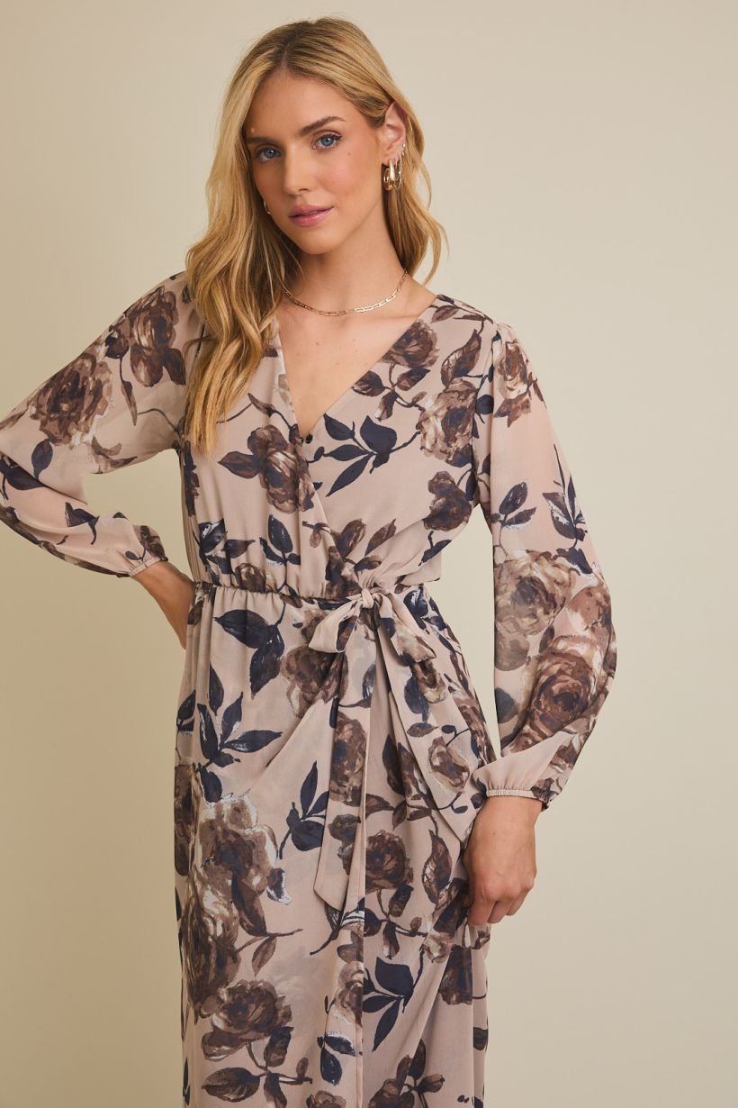 Long Sleeve Floral Maxi Dress
