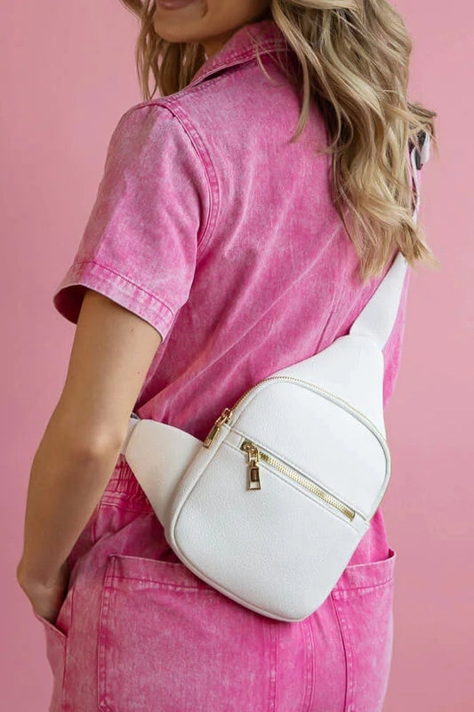 Sling Slim Fit Crossbody - White