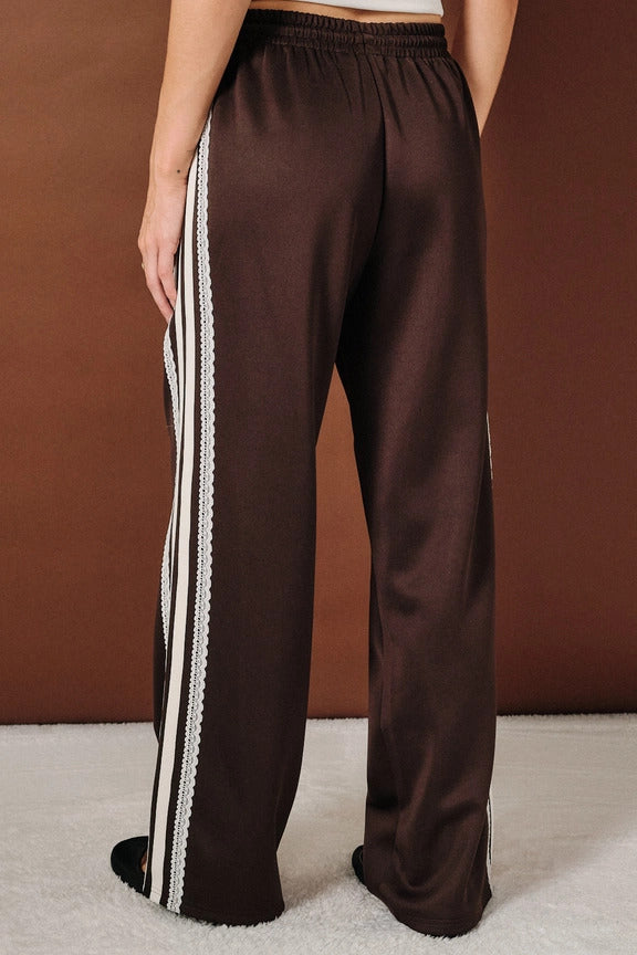 Lace Stripe Track Pants