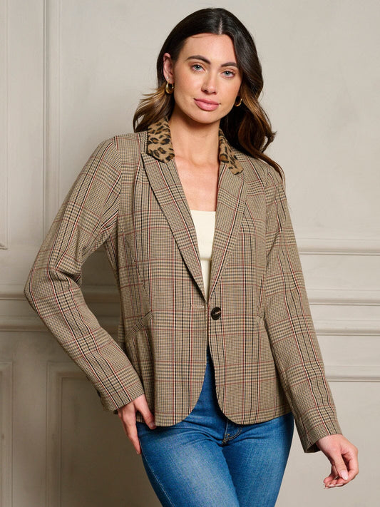 Mocha Plaid Blazer