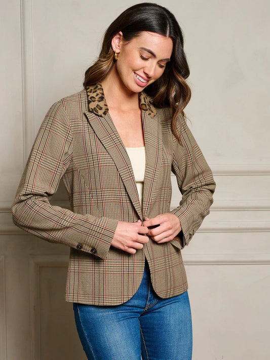 Mocha Plaid Blazer