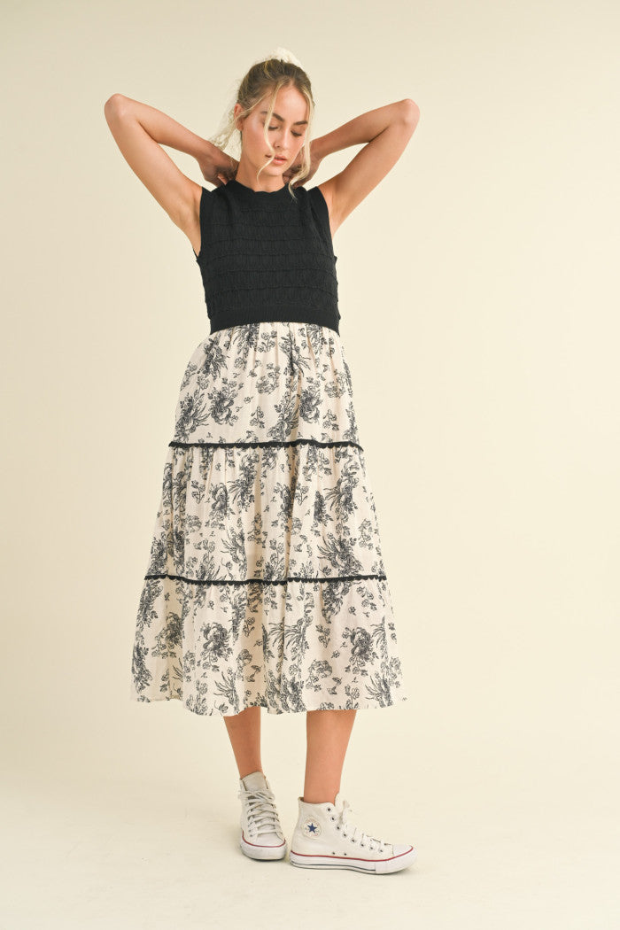 Mixed Media Sweater Dress