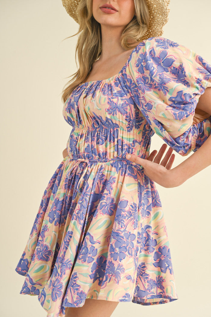 Flair Bubble Sleeve Dress