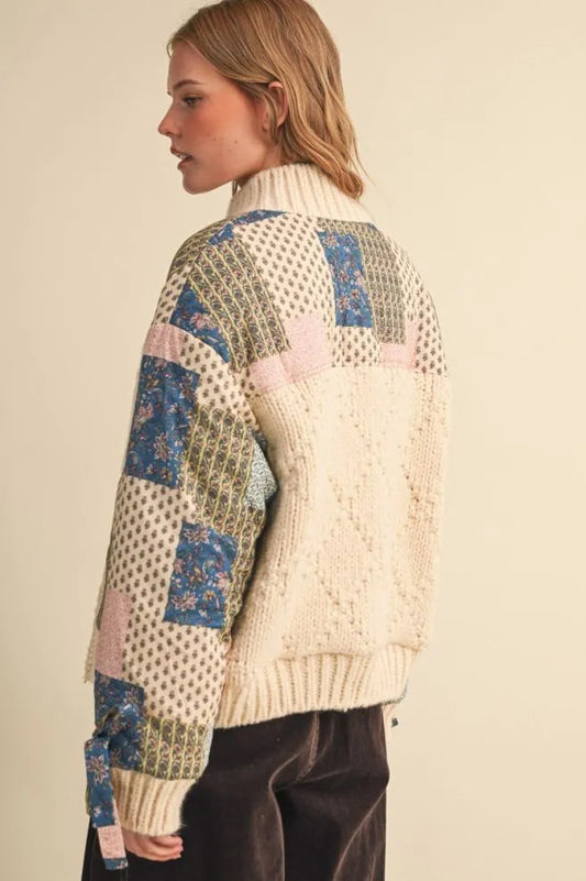 Patch Print Pastel Coat