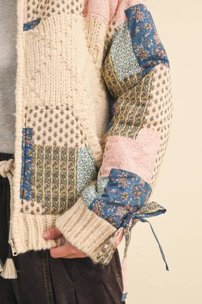 Patch Print Pastel Coat