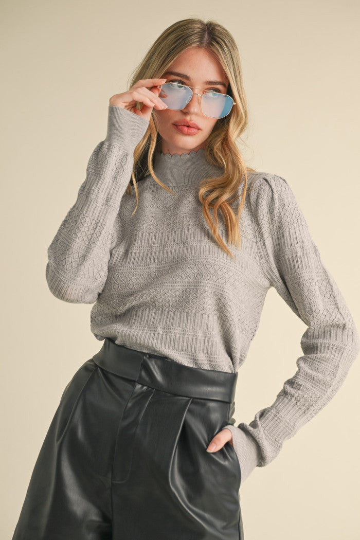 Lightweight Mock Neck Sweater