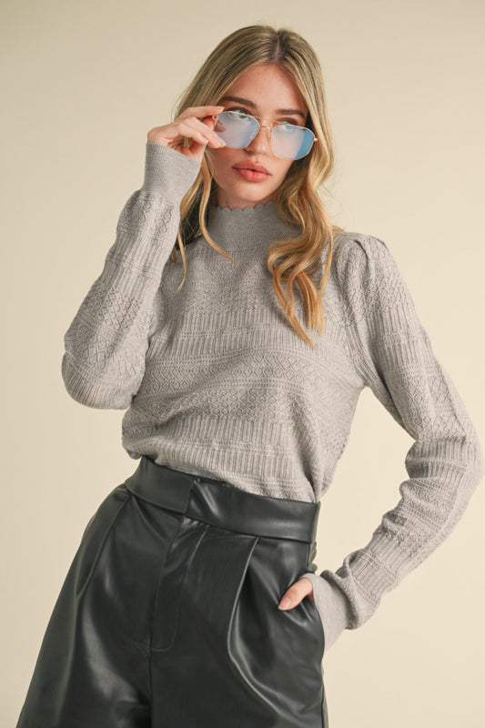Lightweight Mock Neck Sweater