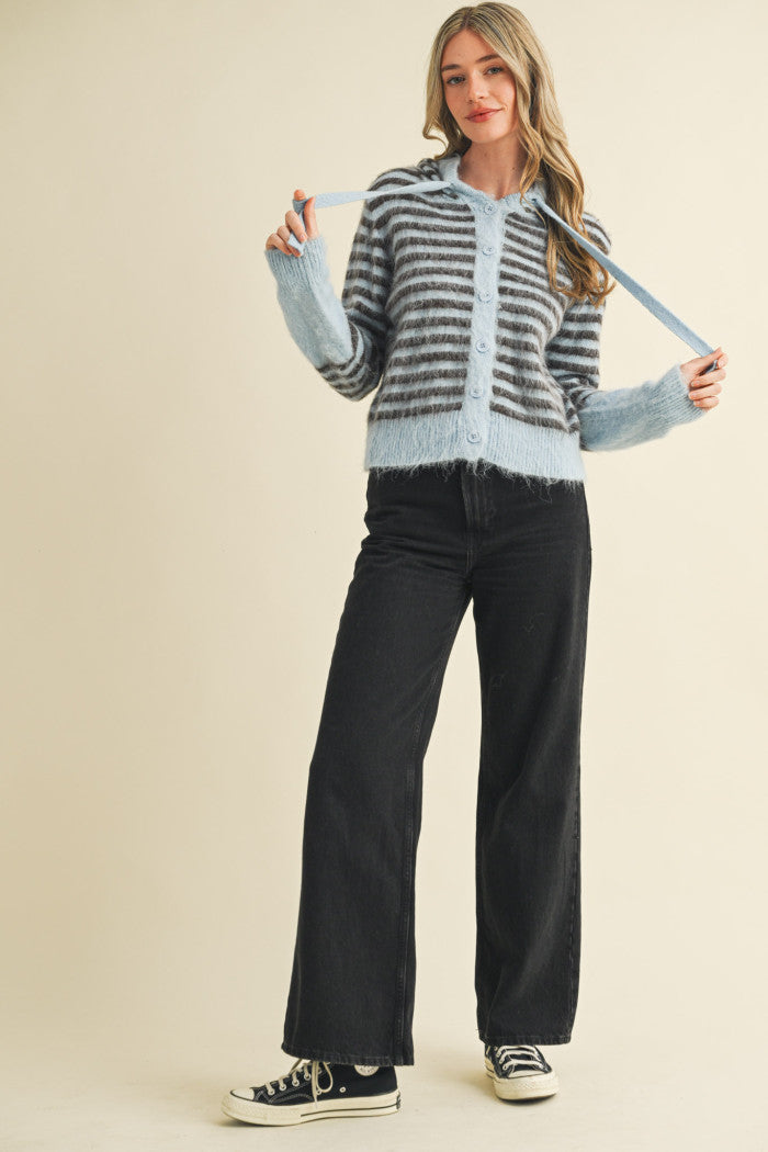 Fuzzy Stripe Sweater
