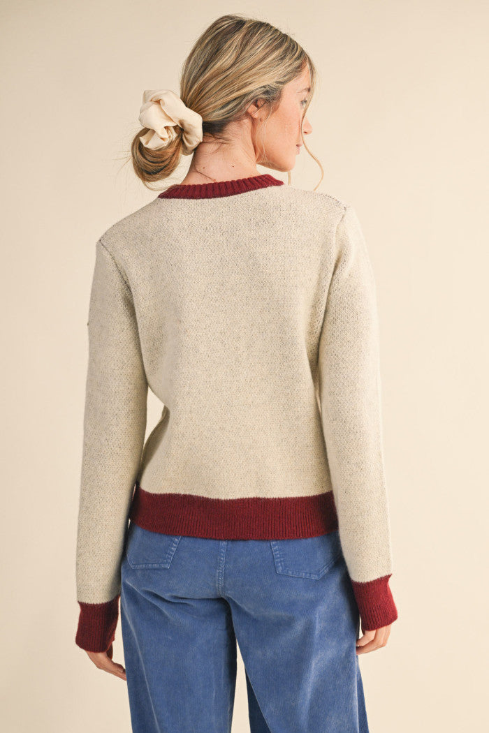 Abstract Floral Sweater