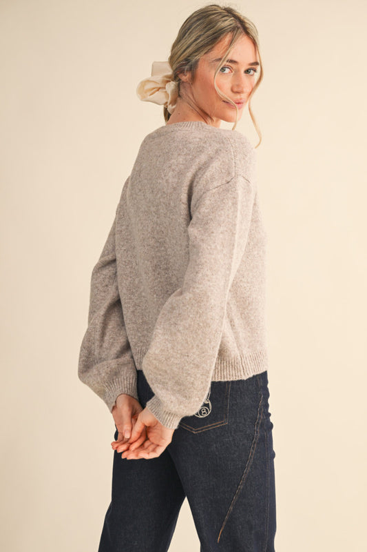 Beaded Cherry Button Cardigan