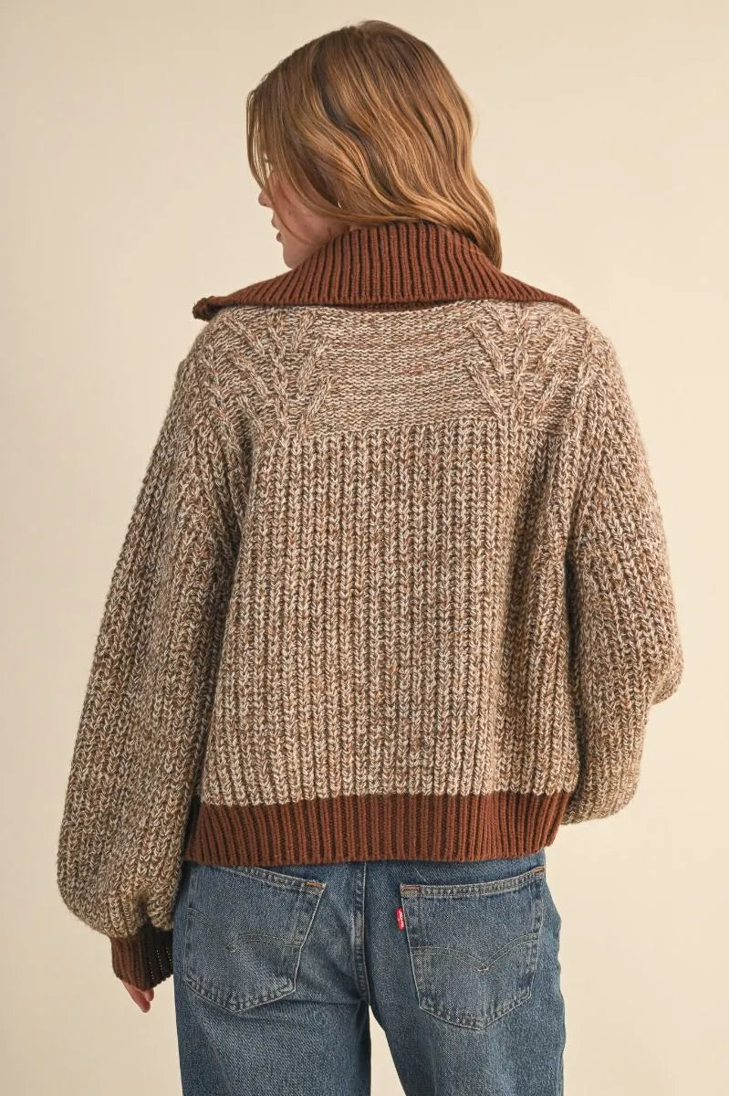 Zip Up Sweater Jacket