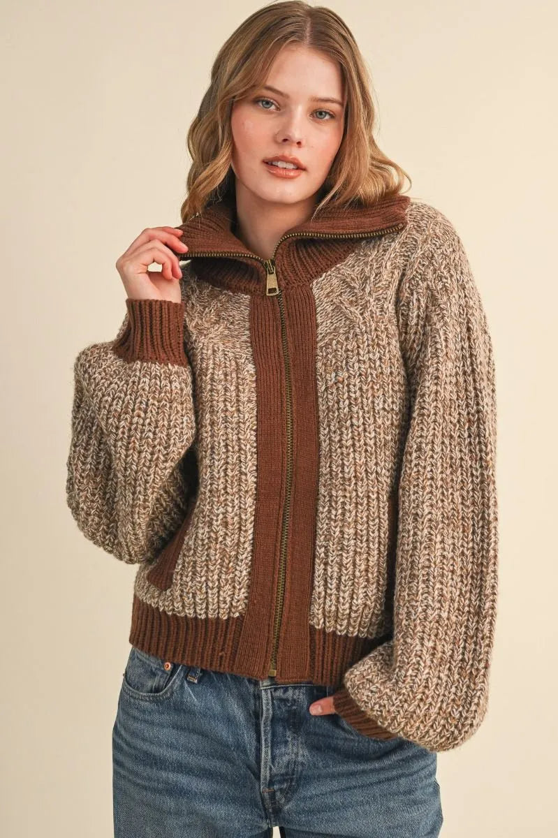 Zip Up Sweater Jacket