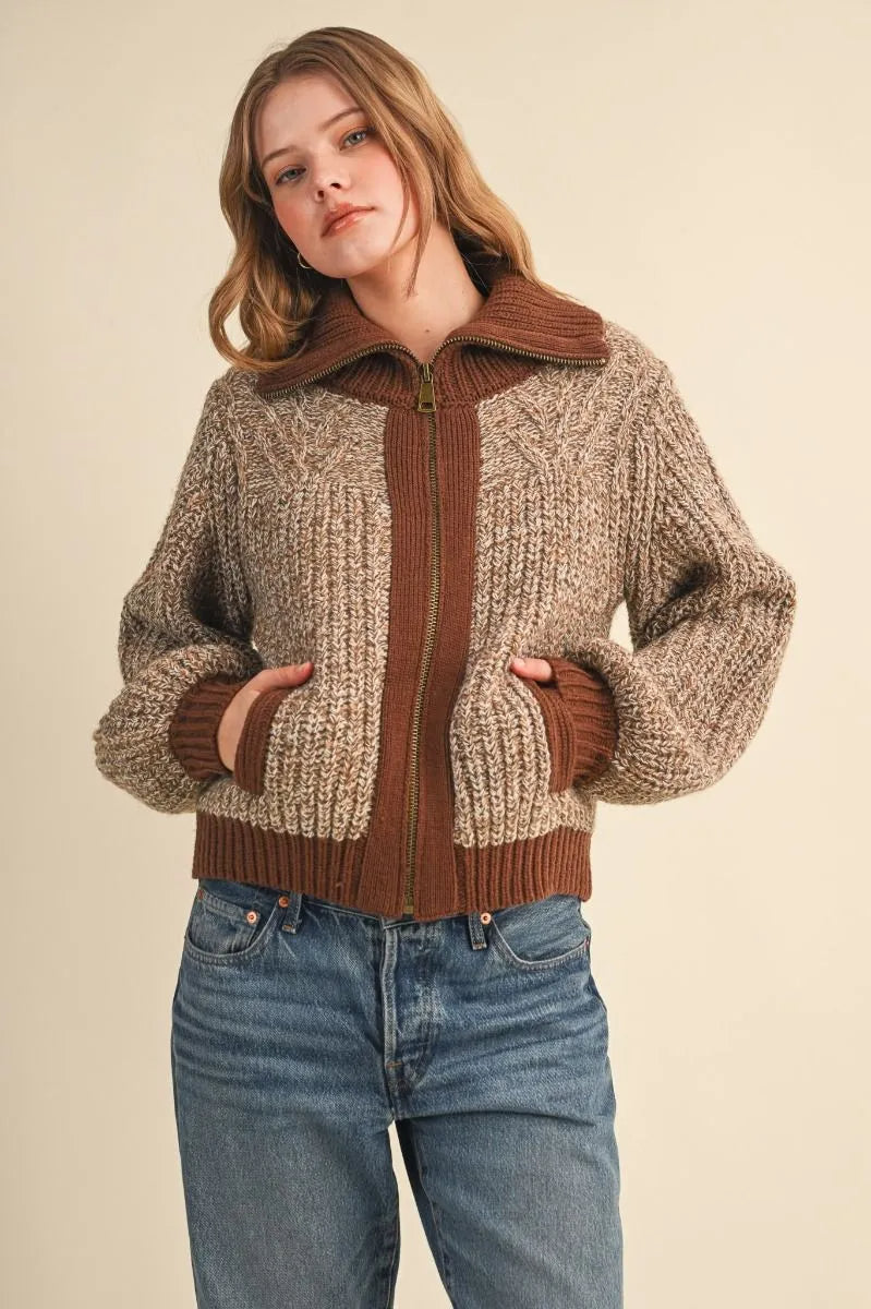 Zip Up Sweater Jacket