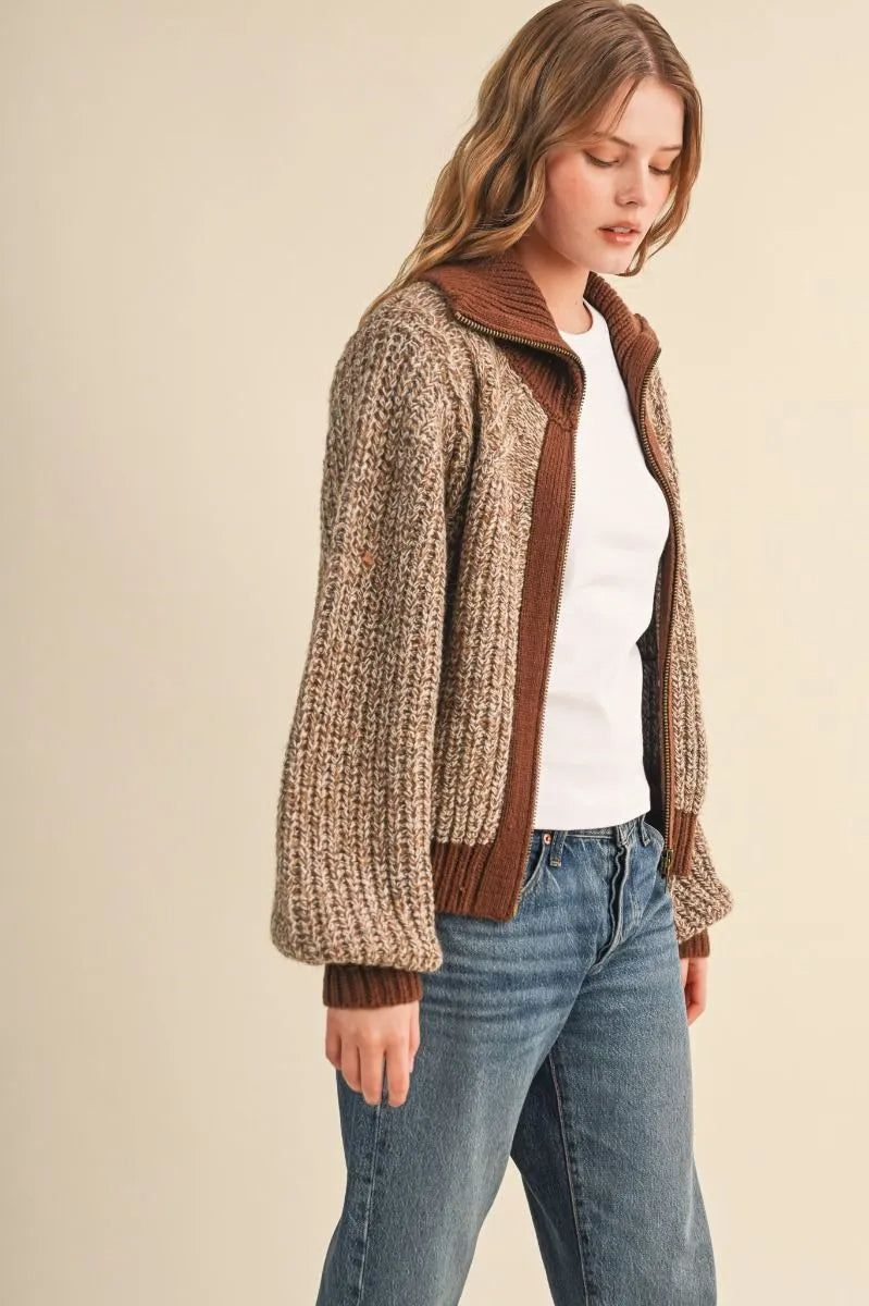 Zip Up Sweater Jacket