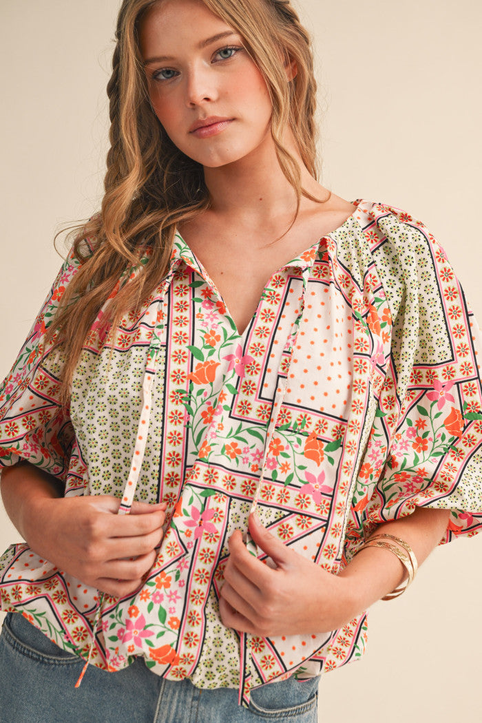 Multi-Pattern Spring Top