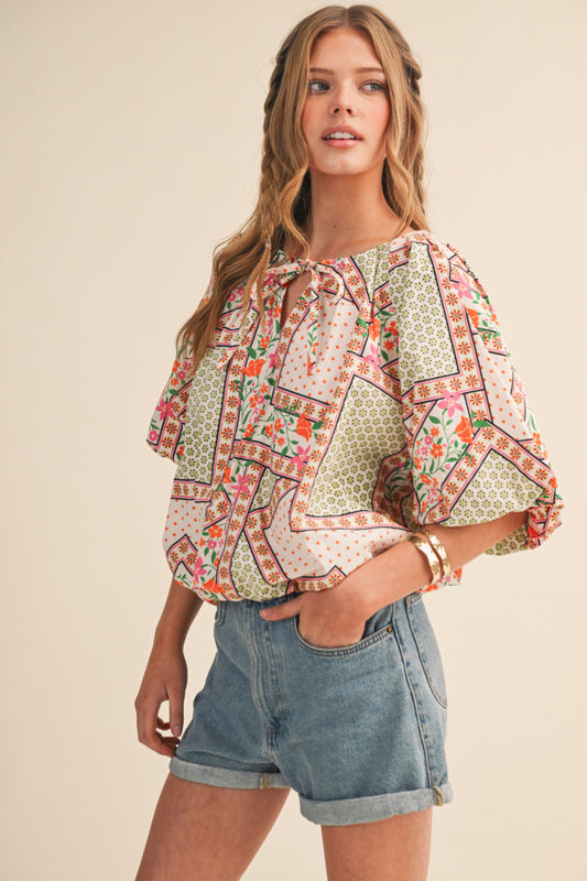 Multi-Pattern Spring Top