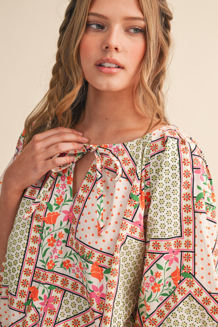 Multi-Pattern Spring Top
