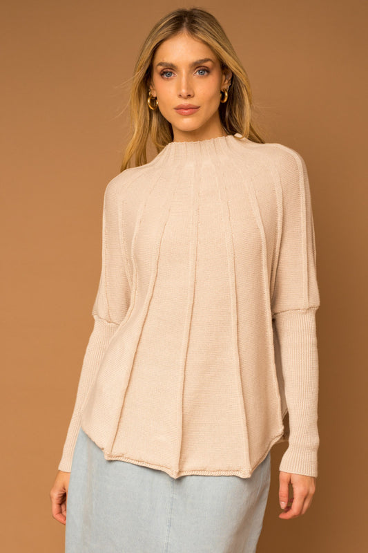Dolman Sleeve Oatmeal Sweater Top