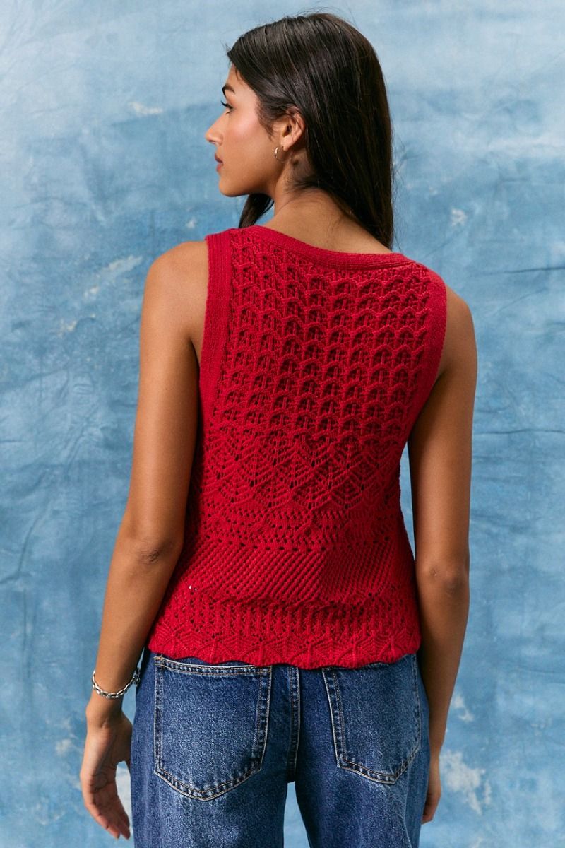 Crochet Knit Vest