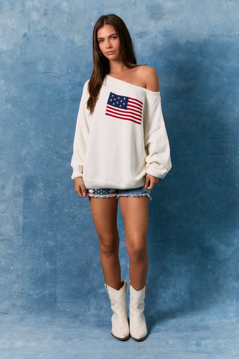 Oversized Flag Sweater