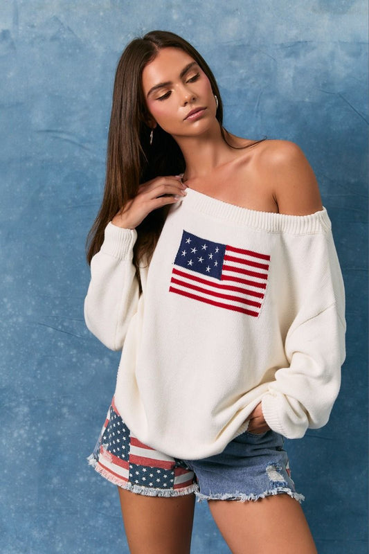 Oversized Flag Sweater