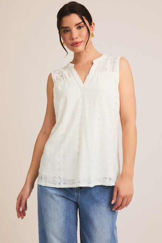Lace V-Neck Tank
