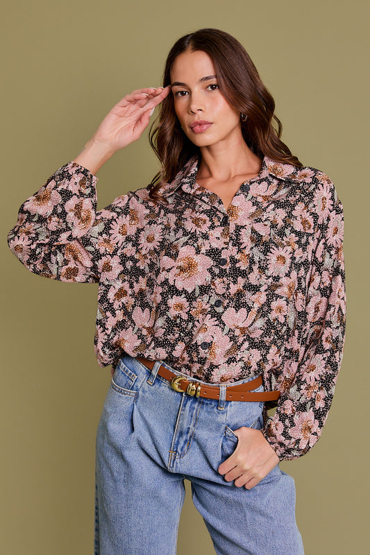 Speckled Floral Top